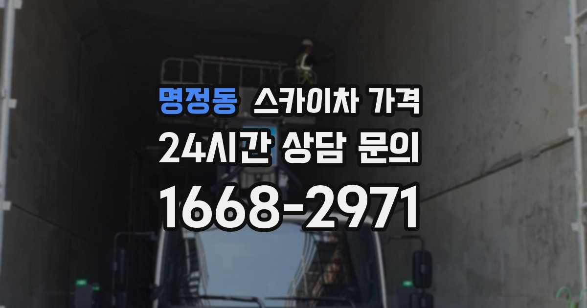 명정동 스카이차 가격