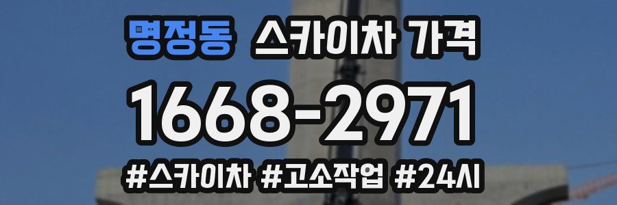 명정동 스카이차 가격