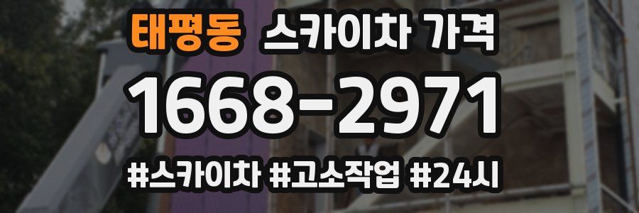 태평동 스카이차 가격