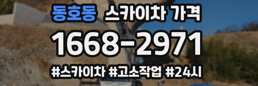 동호동 스카이차 가격