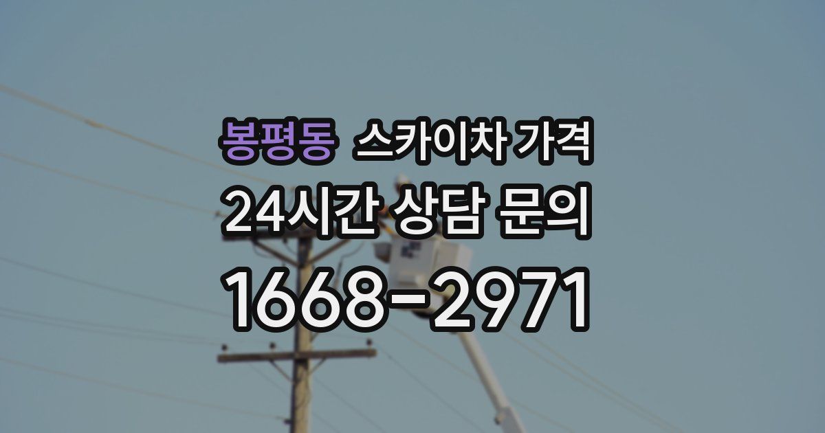 봉평동 스카이차 가격