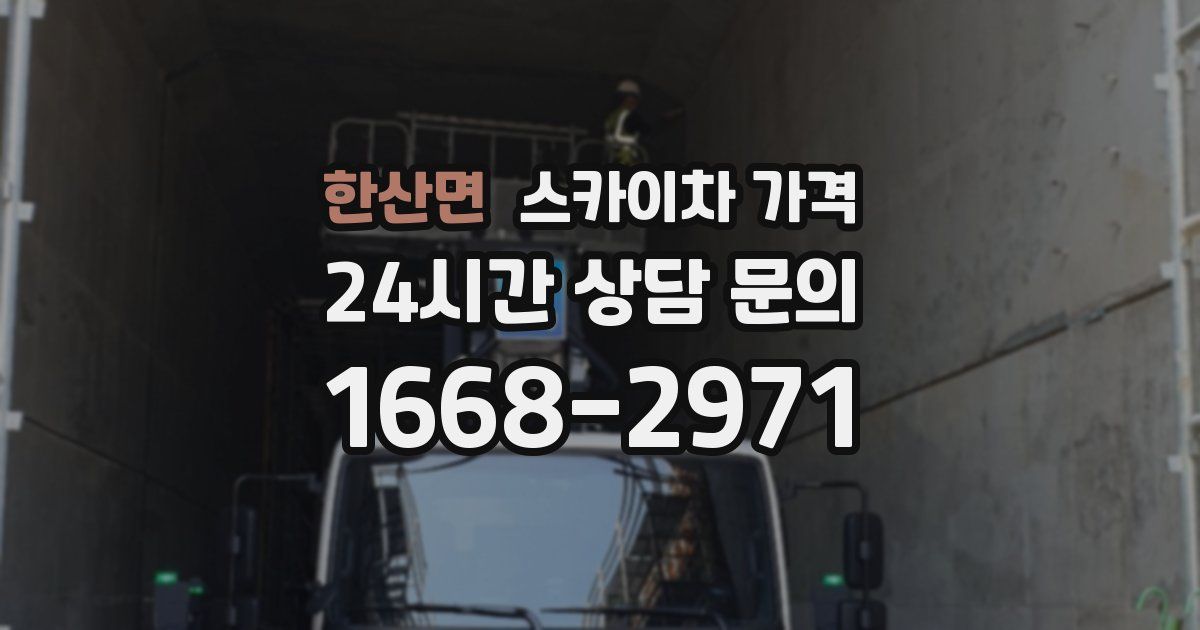 한산면 스카이차 가격