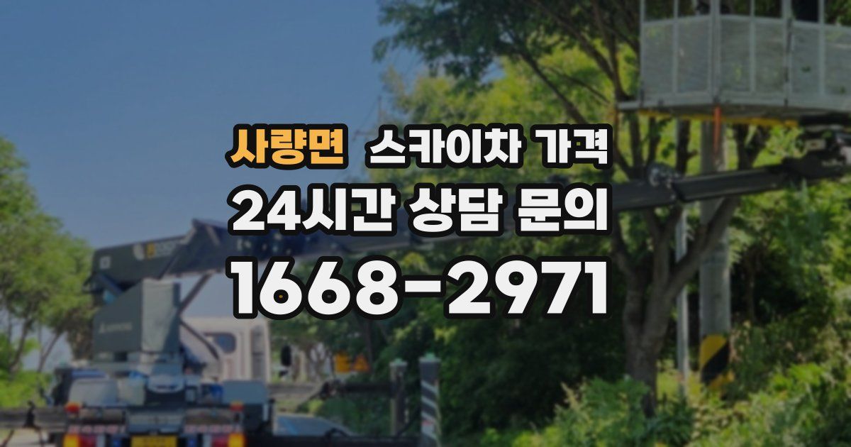 사량면 스카이차 가격