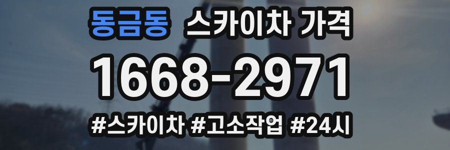동금동 스카이차 가격