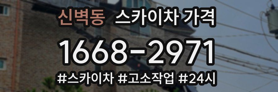 신벽동 스카이차 가격