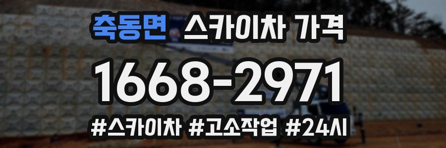 축동면 스카이차 가격