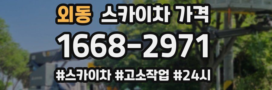 외동 스카이차 가격