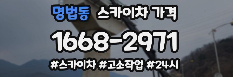 명법동 스카이차 가격