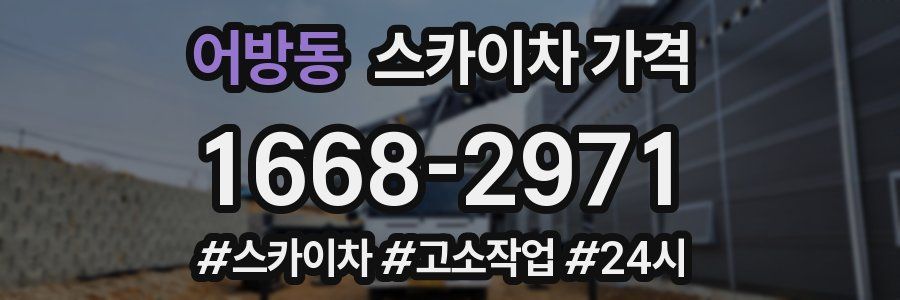 어방동 스카이차 가격