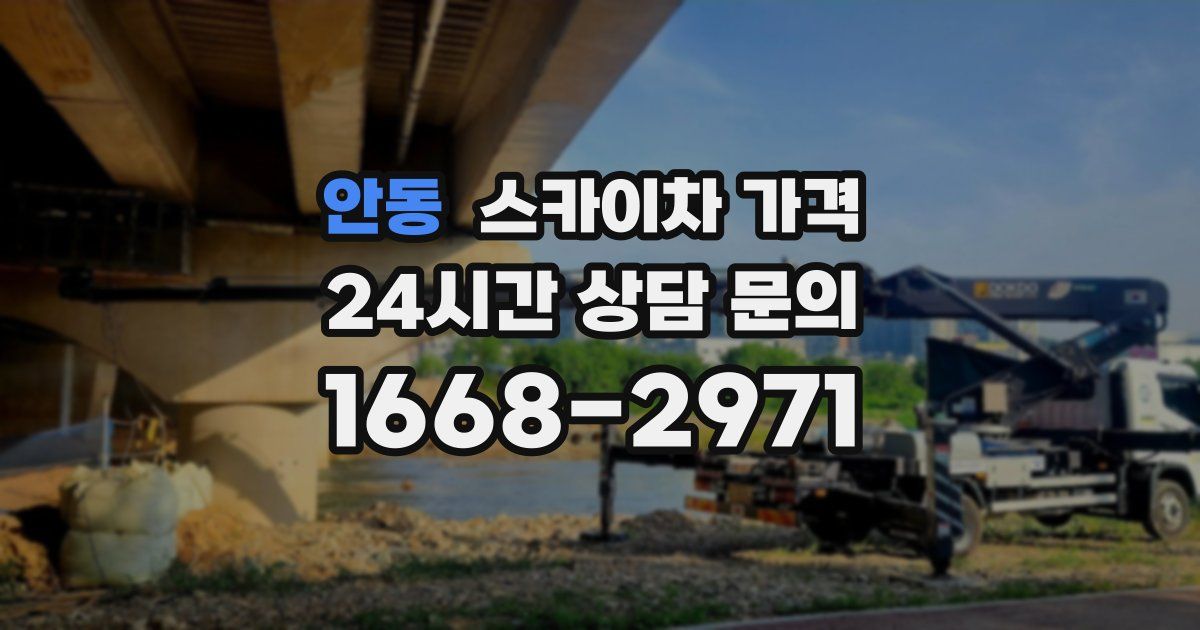 안동 스카이차 가격