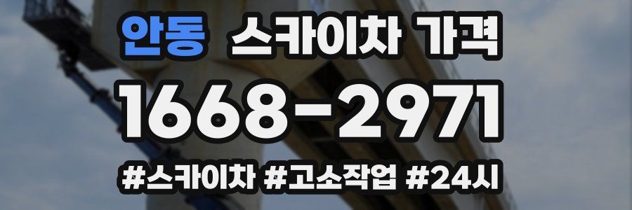 안동 스카이차 가격