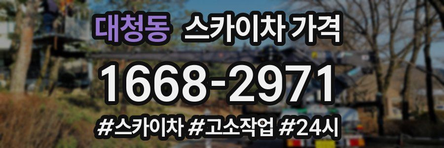 대청동 스카이차 가격