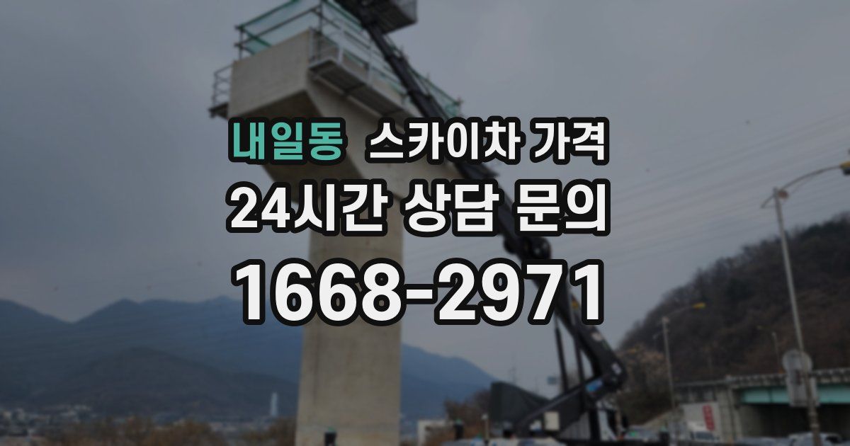 내일동 스카이차 가격