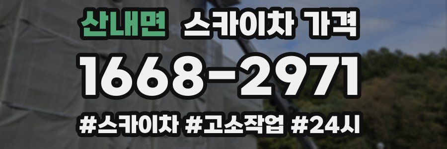 산내면 스카이차 가격