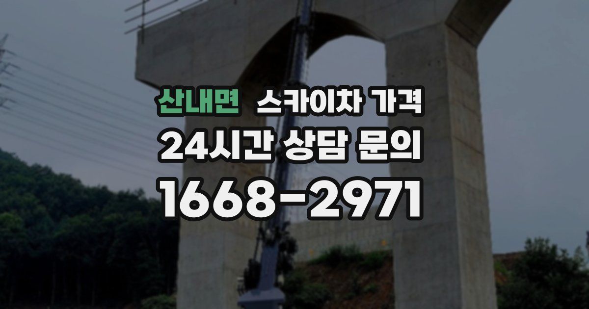 산내면 스카이차 가격