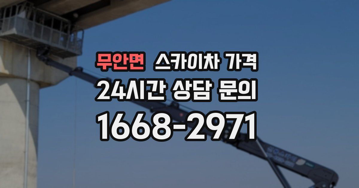 무안면 스카이차 가격