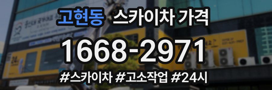 고현동 스카이차 가격