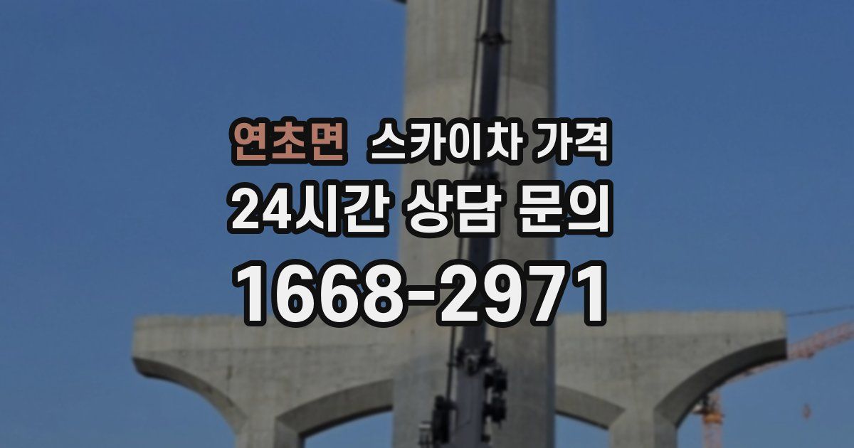 연초면 스카이차 가격