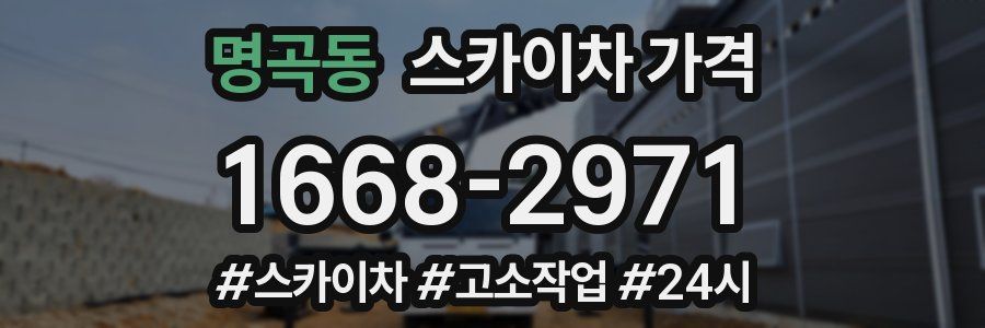 명곡동 스카이차 가격