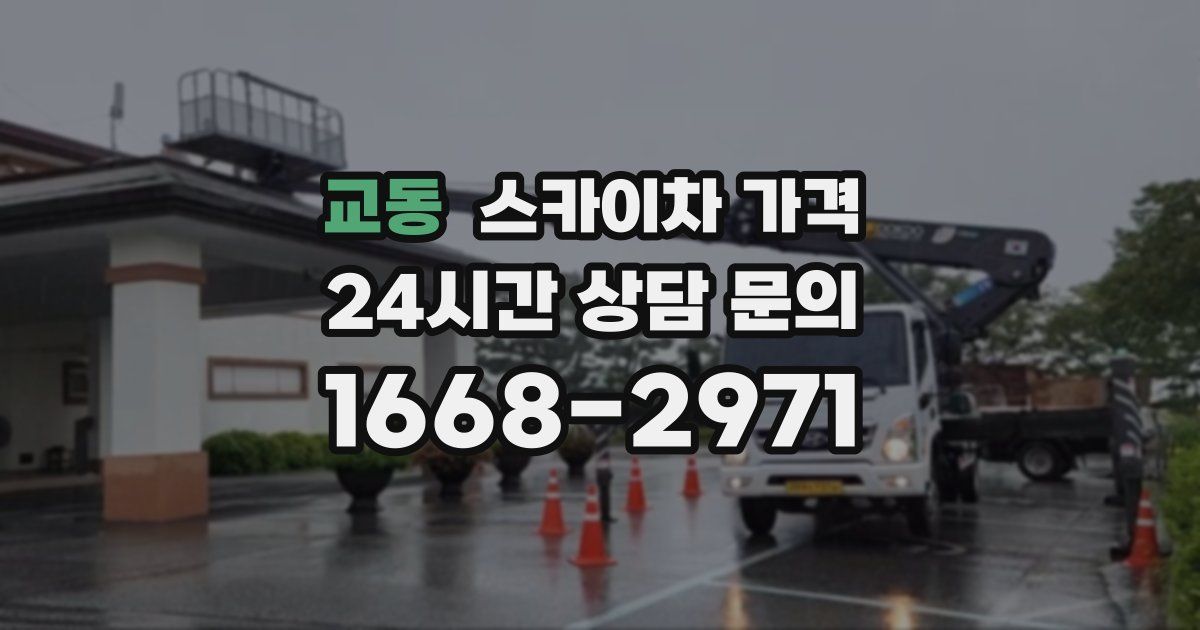 교동 스카이차 가격