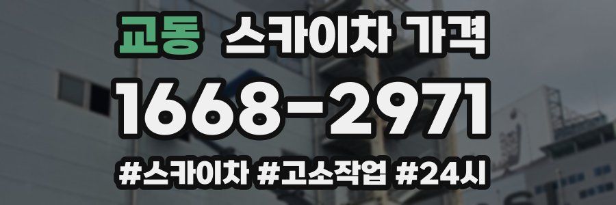 교동 스카이차 가격