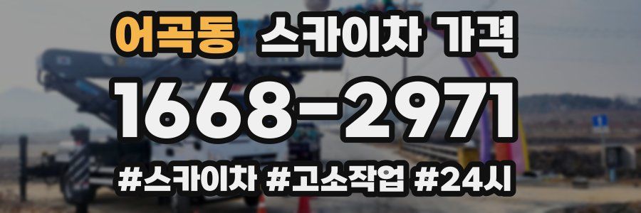 어곡동 스카이차 가격