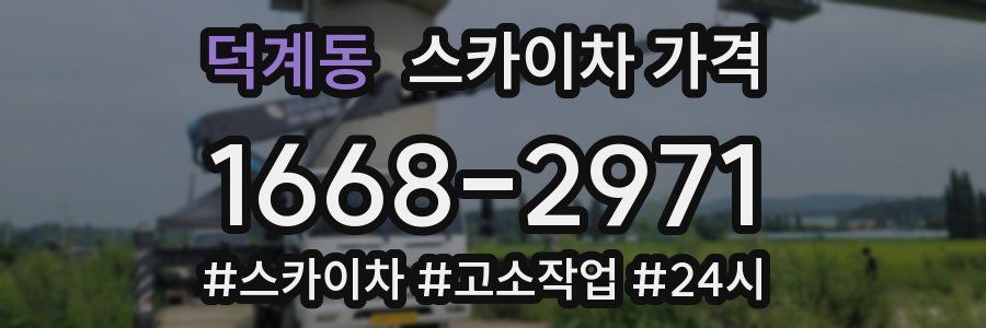 덕계동 스카이차 가격