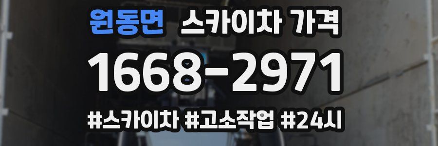 원동면 스카이차 가격