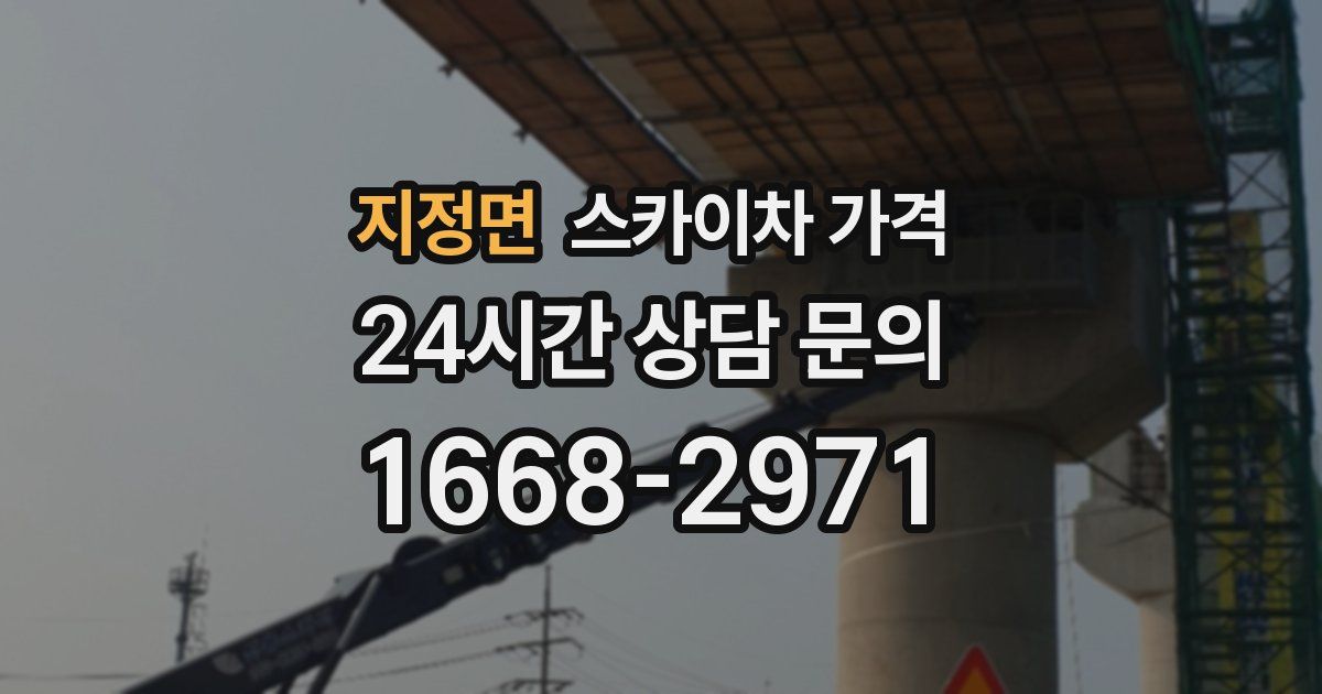 지정면 스카이차 가격