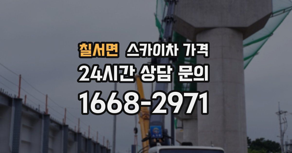 칠서면 스카이차 가격