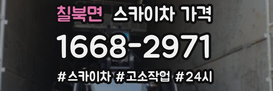 칠북면 스카이차 가격