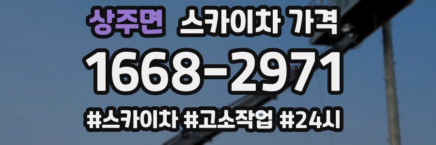 상주면 스카이차 가격