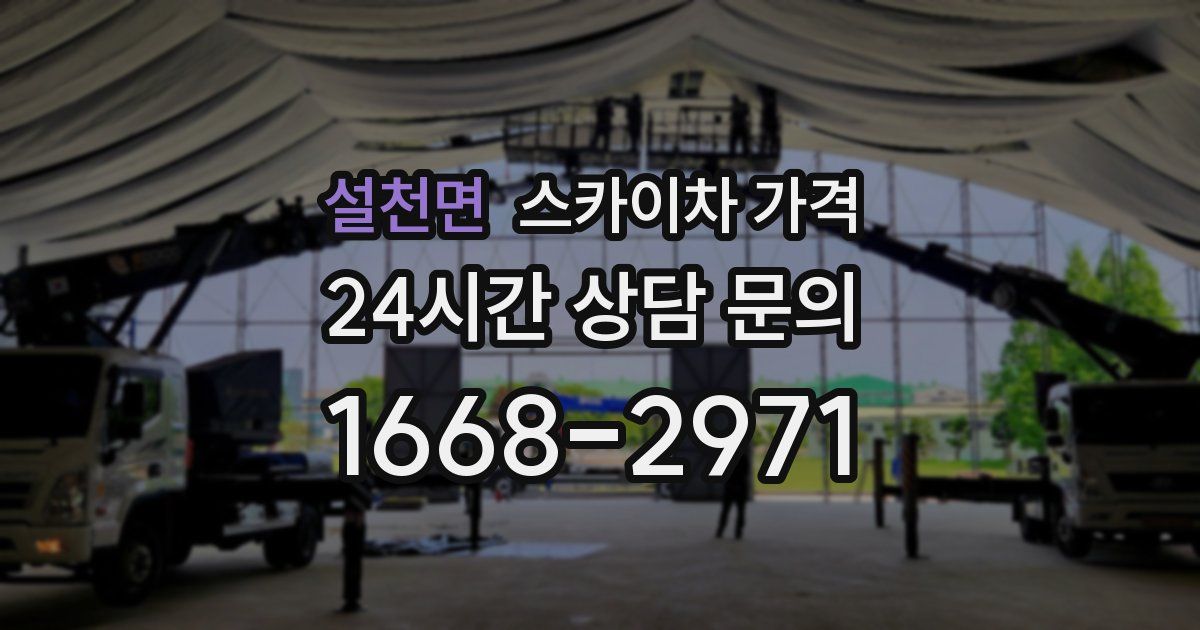 설천면 스카이차 가격