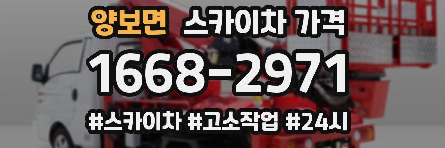 양보면 스카이차 가격