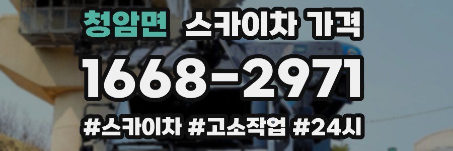 청암면 스카이차 가격