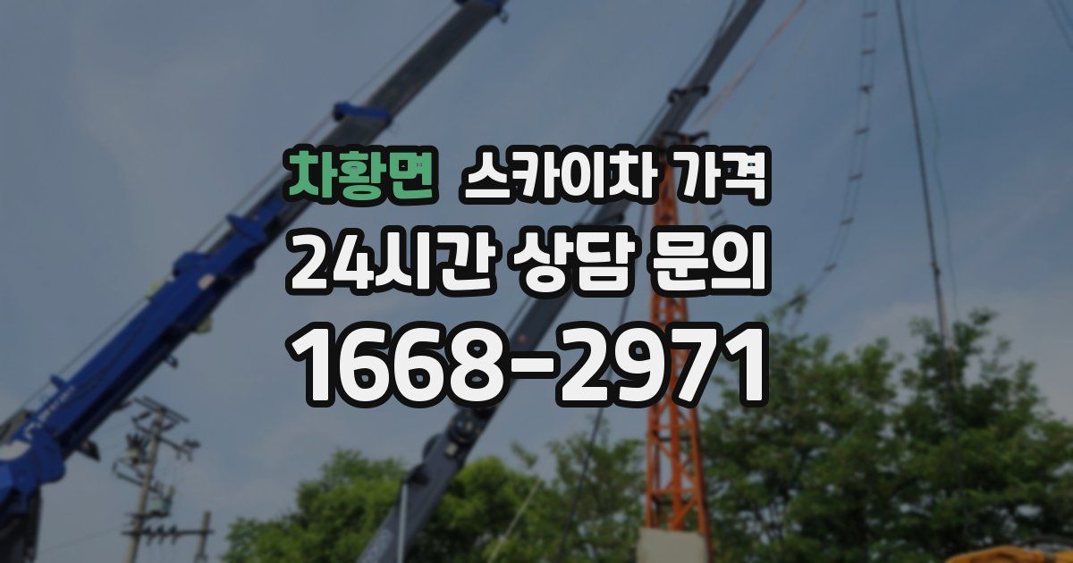 차황면 스카이차 가격