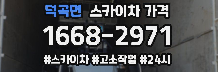 덕곡면 스카이차 가격