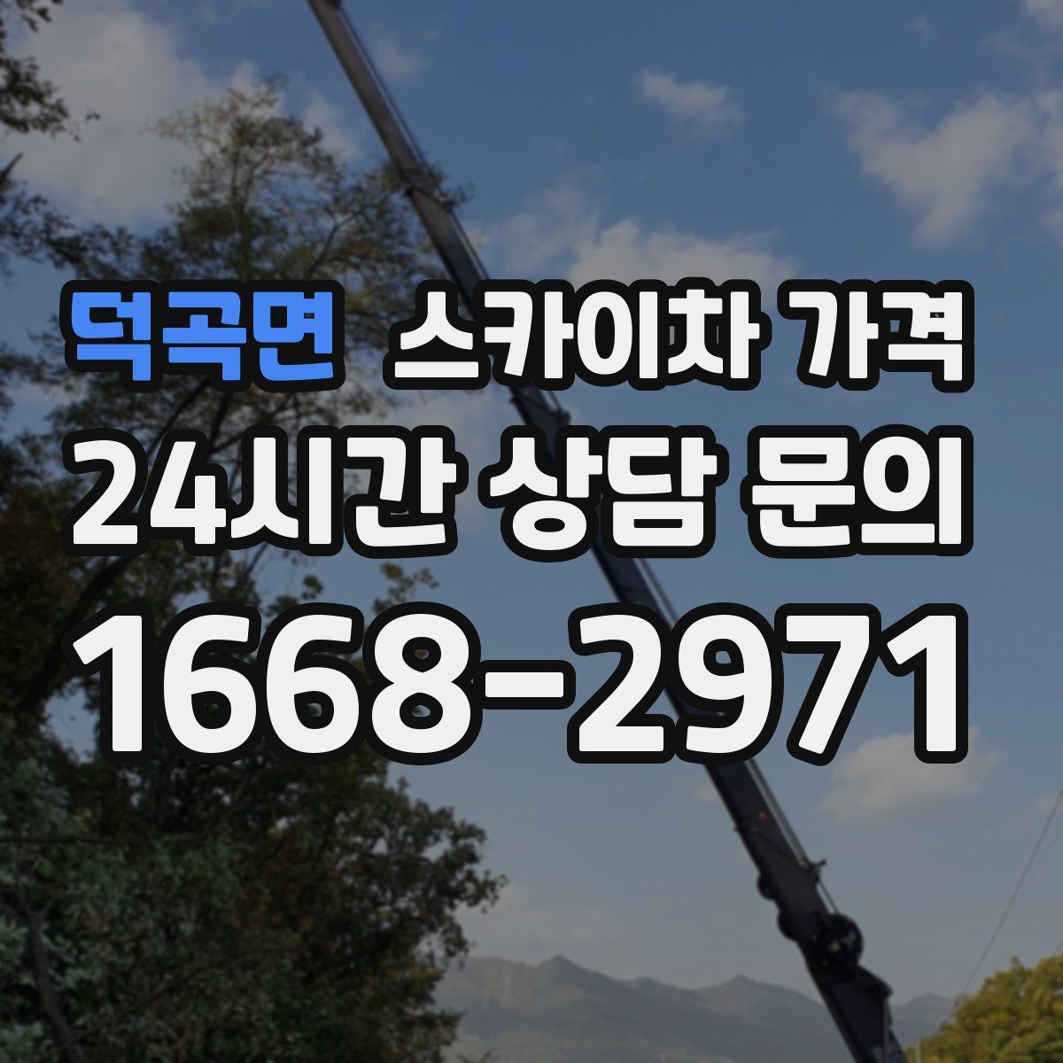 덕곡면 스카이차 가격