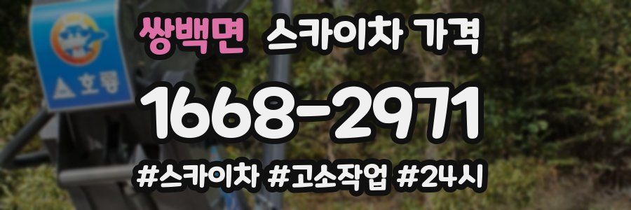 쌍백면 스카이차 가격