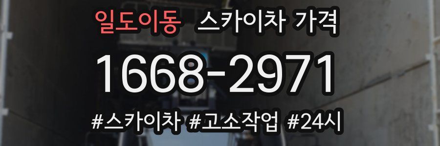 일도이동 스카이차 가격