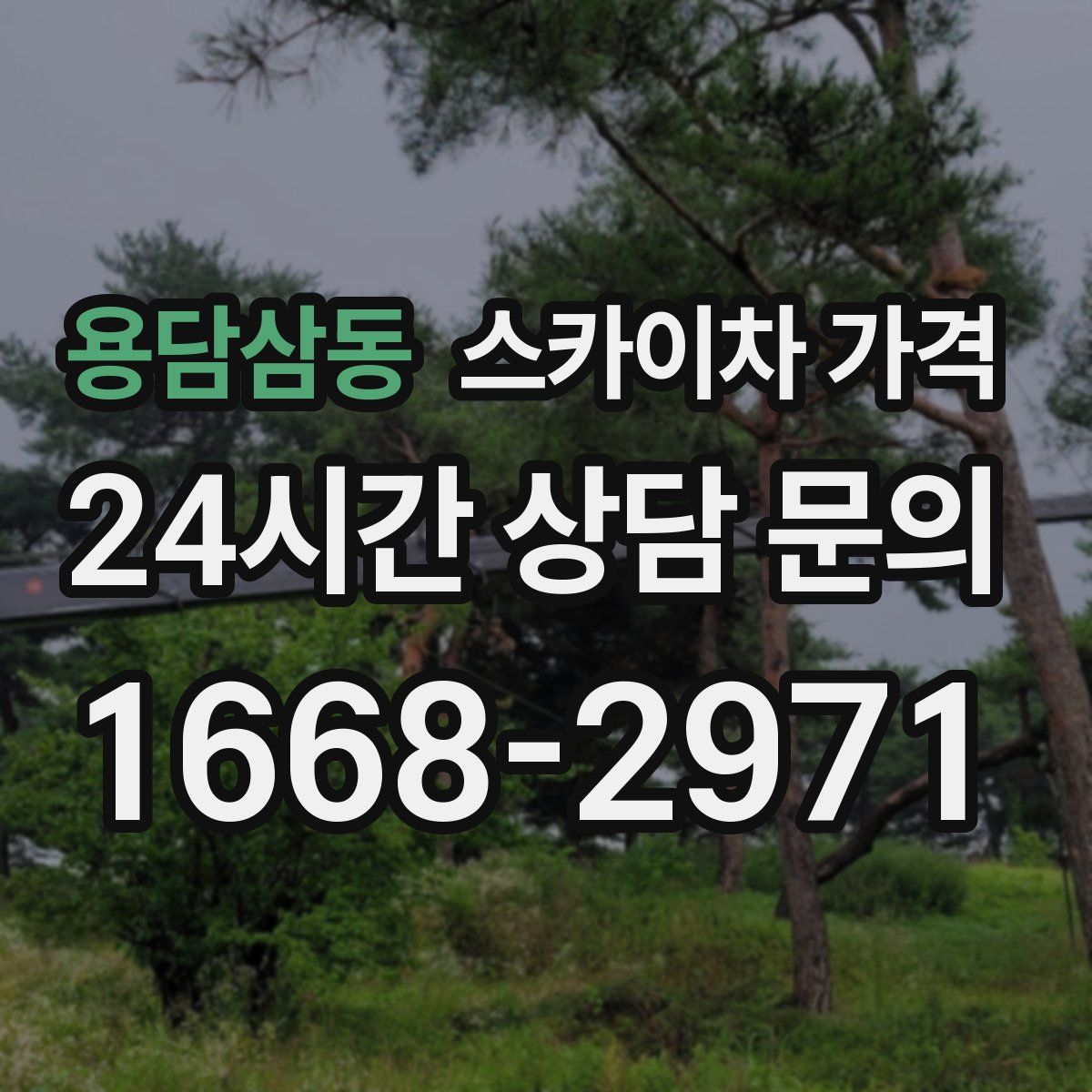 용담삼동 스카이차 가격