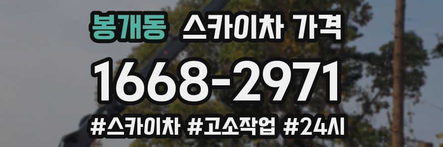 봉개동 스카이차 가격