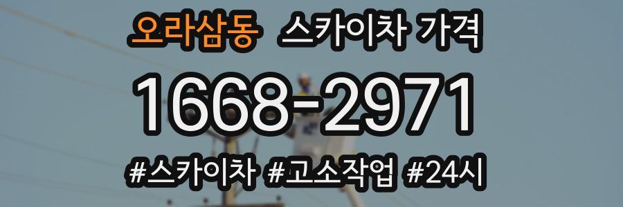 오라삼동 스카이차 가격