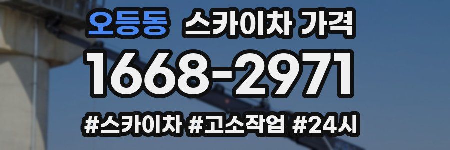 오등동 스카이차 가격