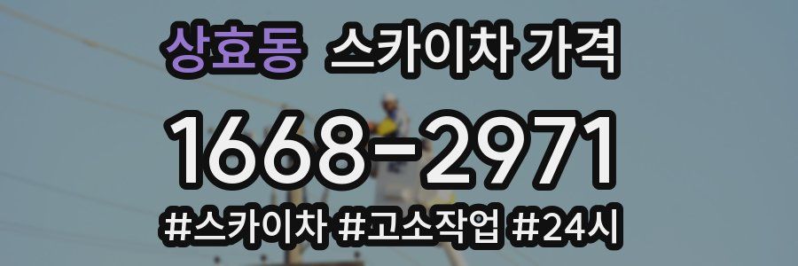 상효동 스카이차 가격