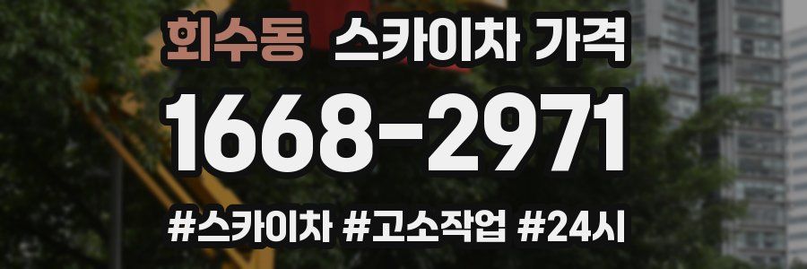 회수동 스카이차 가격