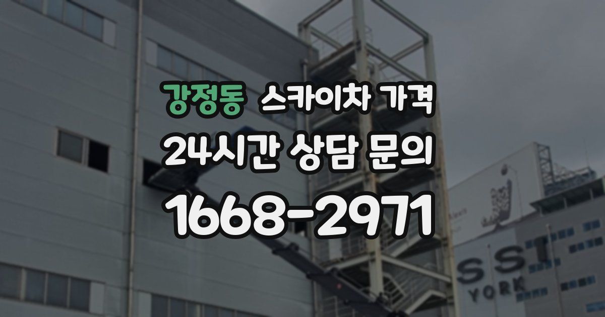 강정동 스카이차 가격