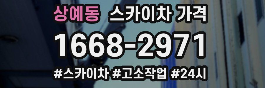 상예동 스카이차 가격