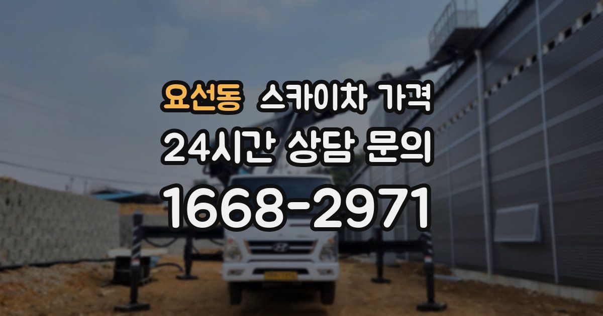 요선동 스카이차 가격