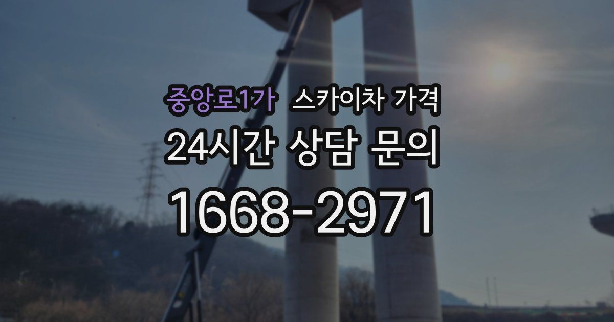 중앙로1가 스카이차 가격